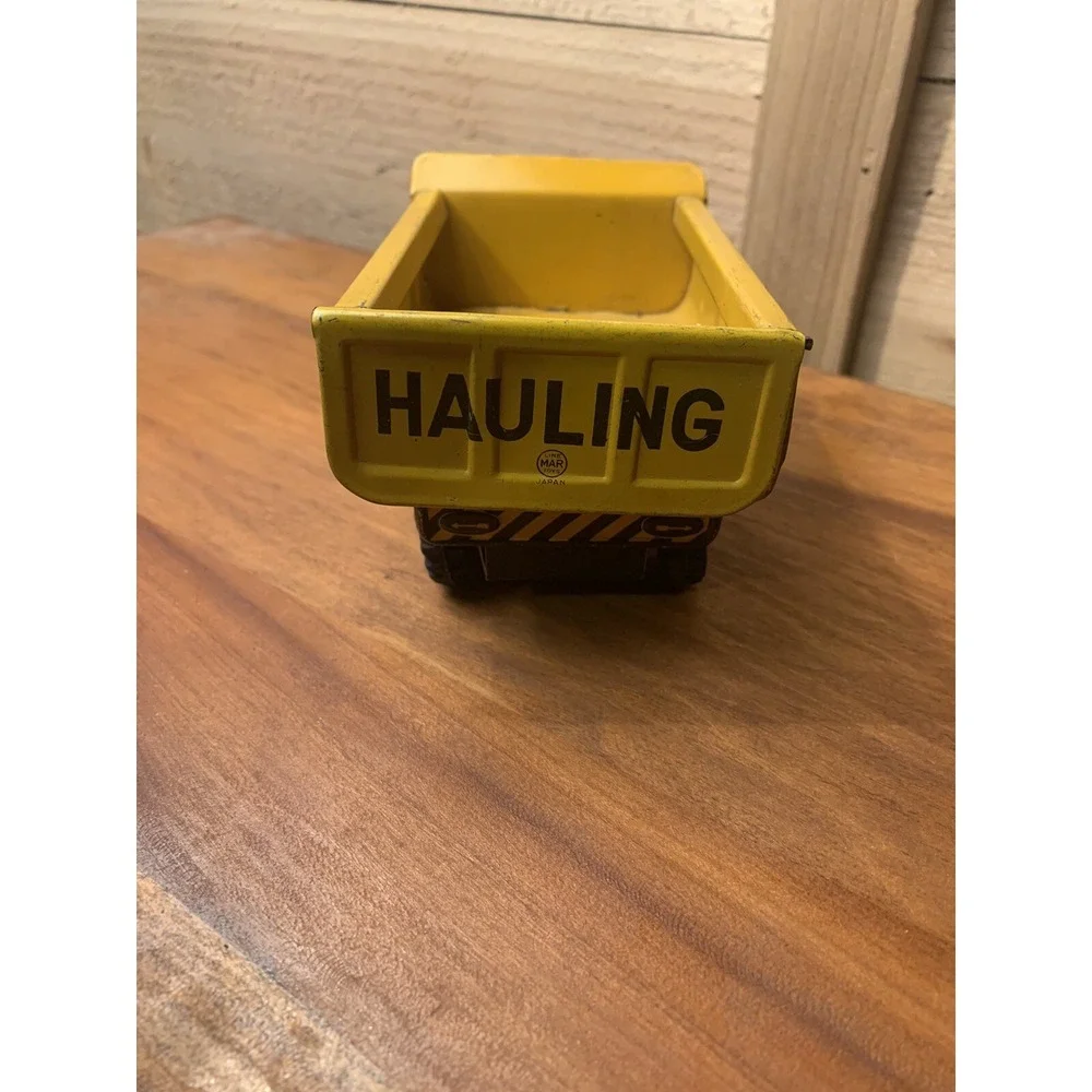 Vintage‎ Tin Toy Dump Truck Made In Japan Mar Line Toys Coal Coke Hauling READ